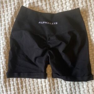 Alphalete Black Bike Shorts High-Waisted Performance